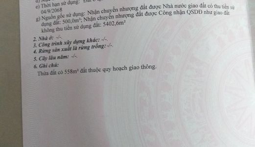 Bán Đất Diên Phước Diện Tích 5902 M2 Thổ Cư 500M2 