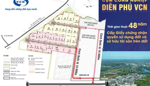 Ccn Vcn Diên Phú –Thuê Đất Cấp Giấy Chứng Nhận Quyền Sử Dụng Đất Và Tài Sản Trên Đất 49 Năm