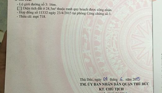 Nhà Thủ Đức,1 Trệt, 3 Lầu, Mặt Tiền Đường Số 3