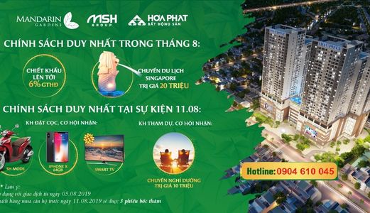 Mở Bán Căn Hộ Cao Cấp Mandarin Garden 2 Của Cđt Hòa Phát, Ck Lên Tới 6%, Cơ Hội Nhận Sh Mode