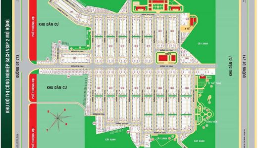 Dự Án Vsip Ii - Vị Trí Đắc Địa - Mặt Tiền Dt742