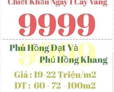 Bán Đất Thuận An Bình Dương Chiết Khấu 1 Cây Vàng 9999