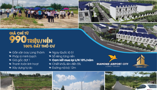 Đất Nền Sân Bay Long Thành, Thổ Cư 100% Đất Sạch Pháp Lý Minh Bạch