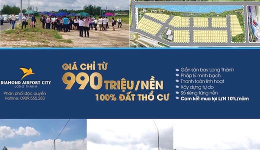 Tặng 3 Chỉ Vàng Ngày Mở Bán, Đất Nền Long Thành, Thổ Cư 100%, Cam Kết Mua Lại 10%/1 Năm