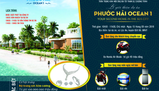 Đất Mặt Tiền Đường Võ Văn Kiệt Ven Biển Dự Án Phước Hải Ocean 1: Mua Đất Rinh Xe Ab Về Nhà