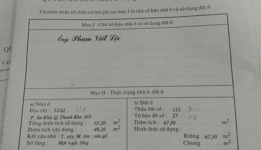 Bán Nhà Cấp 4 Gác Đúc Mặt Tiền Trần Xuân Lê Vị Trí Quá Đẹp Nhà Đẹp Kiên Cố Khu An Ninh Cao