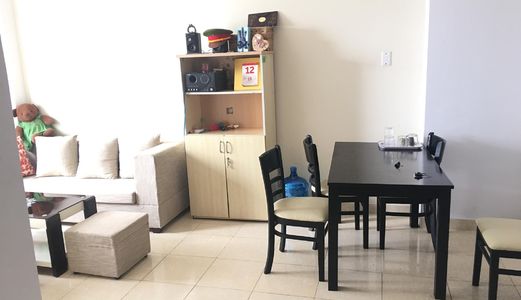 Căn Hộ Mới Hqc Plaza Mặt tiền Nguyễn Văn Linh, diện tích 55m2, gồm 2 Phòng ngủ / 2Wc. Giá 5.5Tr /tháng