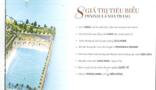 Chỉ 40Tr/ M2 Sở Hữu Ngay Condotel Peninsula  5* Đầu Tiên Tại Nha Trang