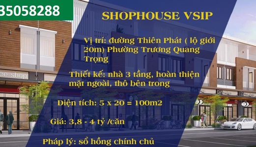 Siêu Phẩm Shophouse 50M - Dự Án Khu Đô Thị Phú Mỹ Quảng Ngãi