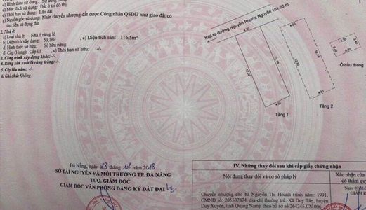 Bán Nhà 2 Tầng 5 Kiệt 305 Nguyễn Phước Nguyên Cách Kiêt Oto 10M Vi Tri Quá Đẹp