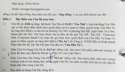 Bán Căn Hộ Chung Cư Vinhome Smart City 70M2 Chính Chủ