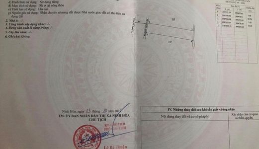 Cần Bán Gấp Lô Đất Ninh Thọ 231,4M2, Full Thổ, Giá Chỉ 550Tr