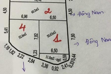 Bán Đất Thổ Cư Ngõ 20 Nguyễn Văn Cừ,p.hồng Hải. Dt:60.2M2,mt:4.5M.h:đn !!!