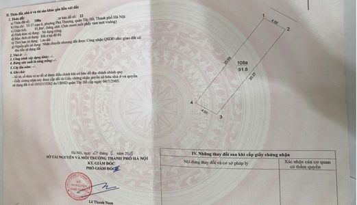 Cần Bán Mảnh Đất Mặt Phố Phú Xá, 91.8M2. Lh 0858485750