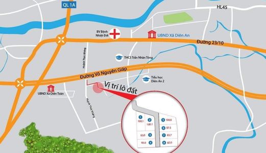 Sắp Mở Bán 08 Lô Diên An Sổ Đỏ Full Thổ Cư 100%