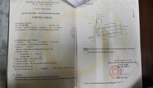 Nhà Bán 55/2 Đường Số 5, Ấp Mỹ Hòa 3, Xã Tân Xuân, Hóc Môn, Hồ Chí Minh