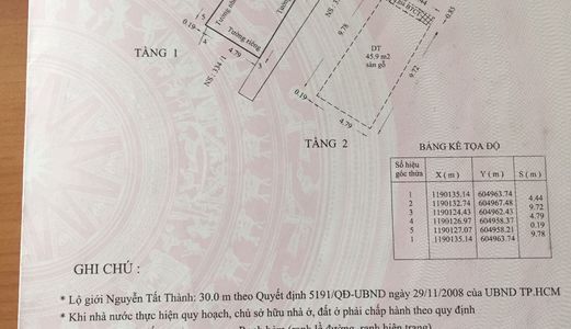 Bán Nhà Mặt Tiền ( Chính Chủ ) 334 Nguyễn Tất Thành, P.13, Quận 4, Dt 45.9M2, Giá 11.5 Tỷ.