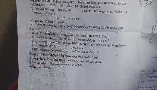 Bán Nhà 1 Trệt 2 Lầu Mặt Tiền Trần Quang Diệu.