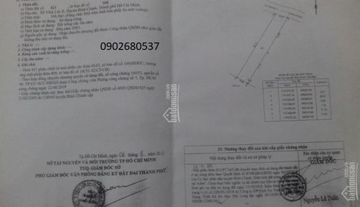 Cần Tiền Bán Gấp Đất Lô Mặt Tiền Võ Văn Vân, Bình Chánh, Sổ Riêng 900Tr/104M2 , Hiếu:0902680537