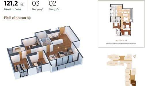 Bán Căn 3 Phòng Ngủ 121,2M2 Yên Hòa 42,5Tr/m2 Ban Công Đông Nam