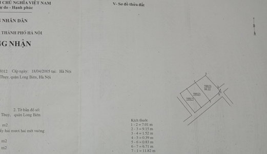 Bán Nhà Dân Phường Gia Thụy Dt 86M2 Đông Nam 3 Tầng Ngõ 2,2M Giá 4,3 Tỷ