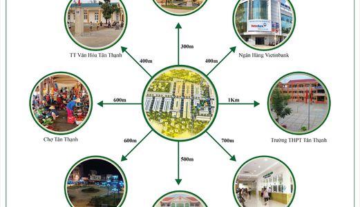 Bán Đất Mặt Tiền Chợ Hoàng Hương,chỉ 685 Triệu/nền Sổ Đỏ Công Chứng Ngay.