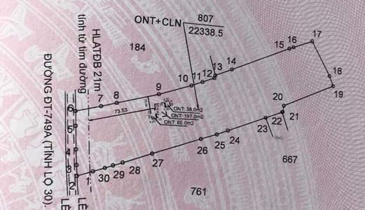 Bán Đất Mặt Tiền Dt 749A, Bến Cát, Bình Dương, Diện Tích 23.338M2,giá : 28 Tỷ 500 