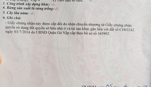 Cần Bán Gấp Căn Nhà Đường Phan Văn Trị Gần Ngay Ngã Tư Phan Văn Trị Và Nguyễn Thái Sơn Thuộc P5 Q Gò Vấp