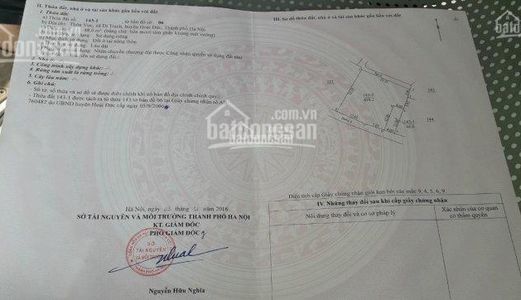 Bán Đất Tại Xã Di Trạch - Huyện Hoài Đức - Hà Nội. Giá: 35 Triệu/m². Diện Tích: 48M²