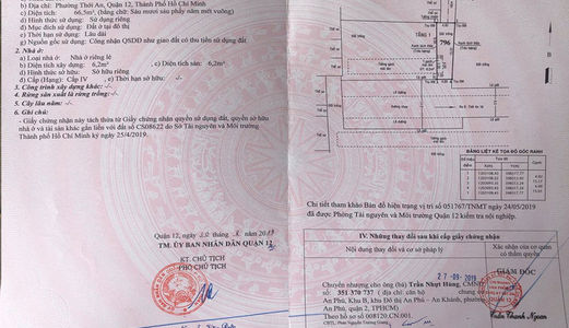 Chính Chủ Cần Bán Lô Đất Mặt Tiền Hẽm Xe Hơi Đường Thới An 16, Quận 12 Giá 53Tr/m2