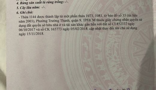 Cần Bán Gấp Đất Nền Đã Có Sổ Q.9