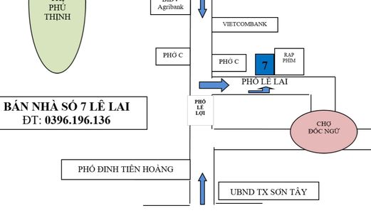 Bán Nhà Mặt Phố Lê Lai, Tx Sơn Tây (Nhà Số 7, Dt 96,8M2; Mt 3,9M.  Giá 33Tr/m2 (3,2 Tỷ)