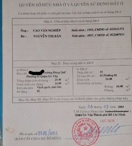 Bán Nhà Hẻm Đường  Trương Đăng Quế  , Phường 1 , Gò Vấp , Tphcm