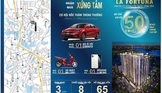Cơ Hội Sở Hữu Căn Hộ Cao Cấp Ở Vị Trí Vàng Thành Phố Vĩnh Yên Giá Chưa Đến 1,2 Tỷ Trả Góp 20 Năm Trả Trước 296Tr, Dự Kiến Tháng 10/2021 Nhận Nhà Căn 62M2, 2Pn - Chung Cư Cao Cấp La Fortuna Vĩnh Yên => Cơ Hội Sở Hữu Nhà Chung Cư Cao Cấp Vị Trí Đắc Địa Khôn