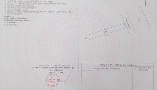 Cần Bán Lô Đất 200M2 Thổ Cư  Giá 800Tr Xã An Thạnh