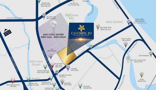 Bán Đất Dự Án Cantavil Eu Ngây Kcn Điện Nam-Điện Ngọc Giá 990Tr/nền,chiết Khấu Lên Đến 10%.