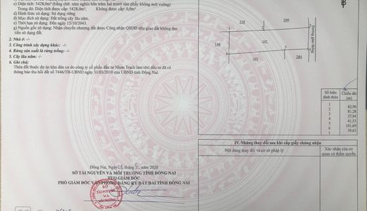 Muốn Bán Lô Đất Lớn Xã Phú Thạnh, Nhơn Trạch, Đồng Nai.