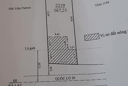Chính Chủ Cần Bán Gấp Lô Mặt Đường Ql 20, Xã Xuân Thọ, Tp Đà Lạt, Lâm Đồng