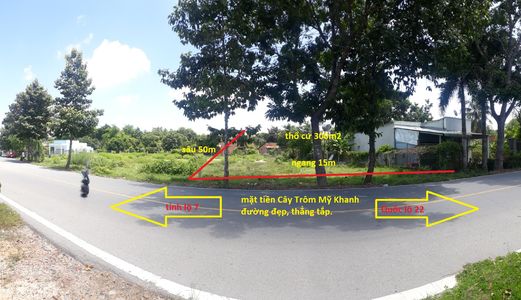 Bán Đất Thổ Cư, Mặt Tiền Cây Trôm Mỹ Khánh, Xã Thái Mỹ, Huyện Củ Chi, Tp Hcm . Giá Chỉ 6,5Tr/m2  