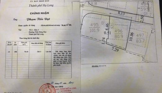 Bán Đất Có Nhà Cấp 4 Ở Sau Chung Cư Lideco-Trần Hưng Đạo.dt:80.9M2.h:tb !!!