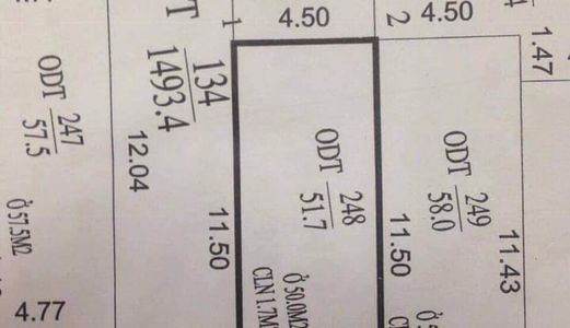 Bán Đất Thổ Cư Ô Góc Sau Trường Quang Trung. Dt: 51.7M2, Mt: 4.2M, Hướng Đn + Tn