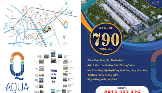 Đất Nền Cách Sân Bay Long Thành 10Km Dự Án Mới Aqua Residences